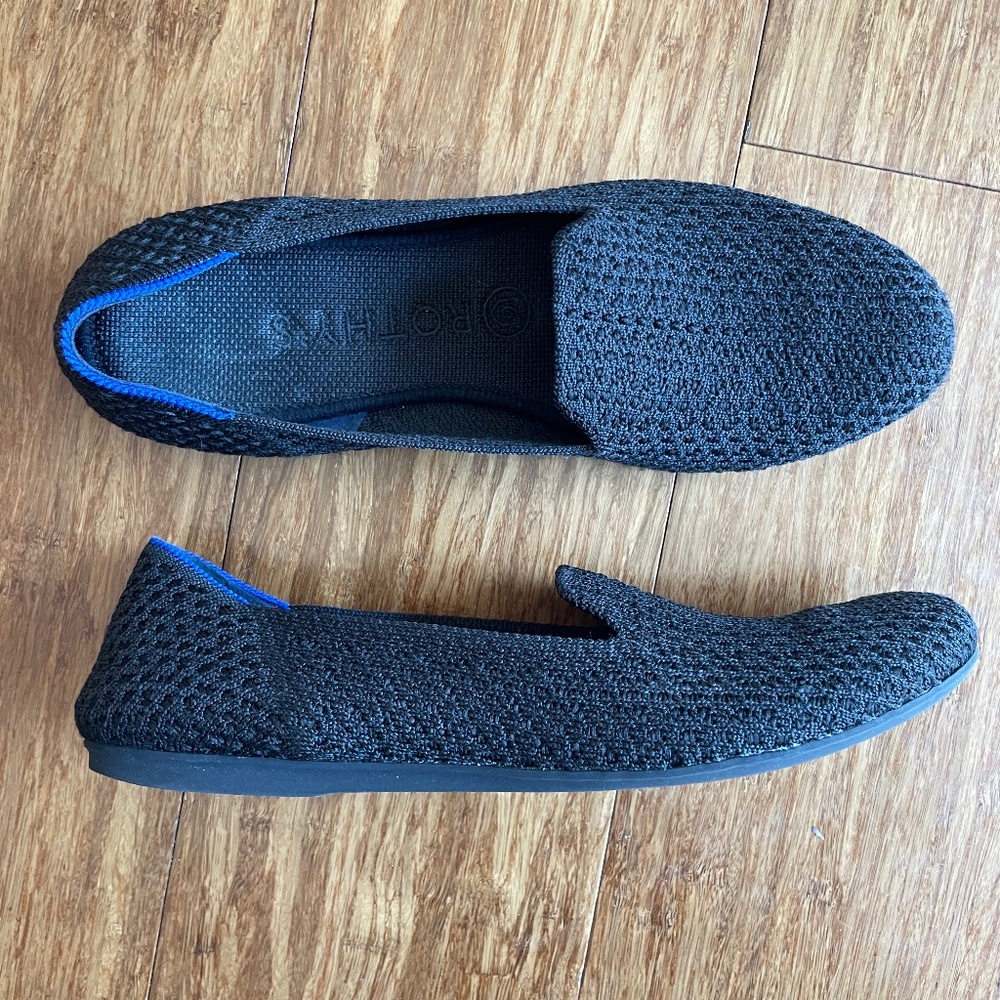 Women's Rothy's  'The Flat', Honeycomb Round-toe, 'Retired' , Black, Size 8